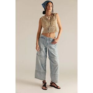 New Free People We The Free Trailblazer Convertible Zip Jeans Size 26